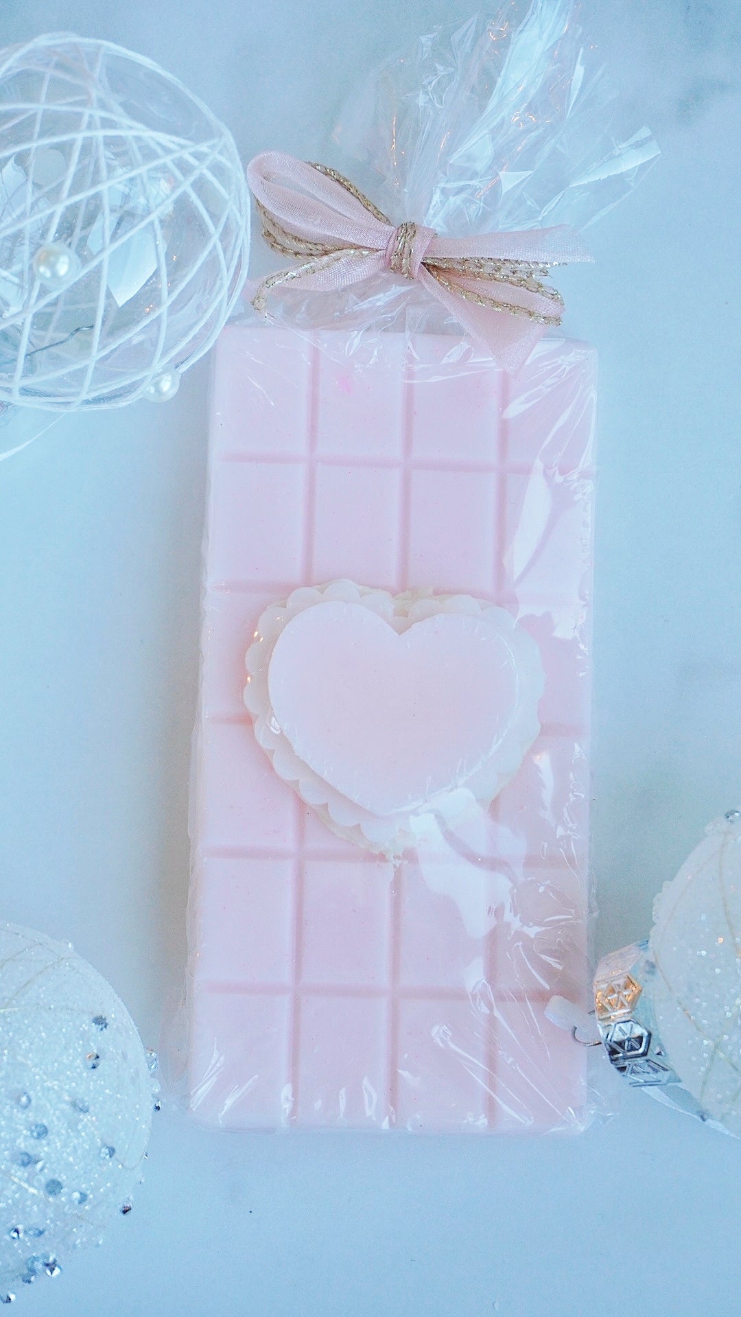 Kawaii Heart Coquette Wax Melt Chocolate Bar — Break Apart