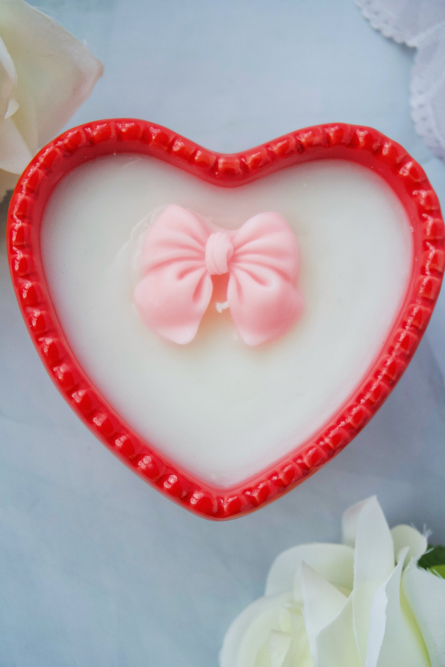 Ceramic Heart Valentine’s Candle