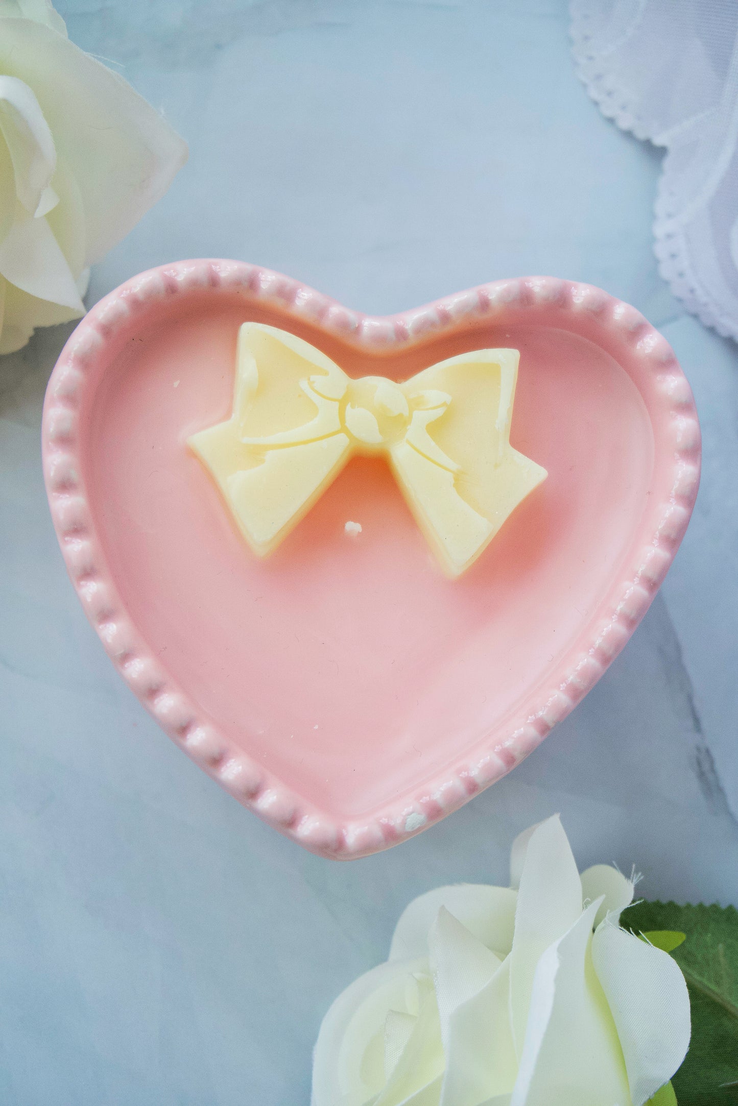 Ceramic Heart Valentine’s Candle