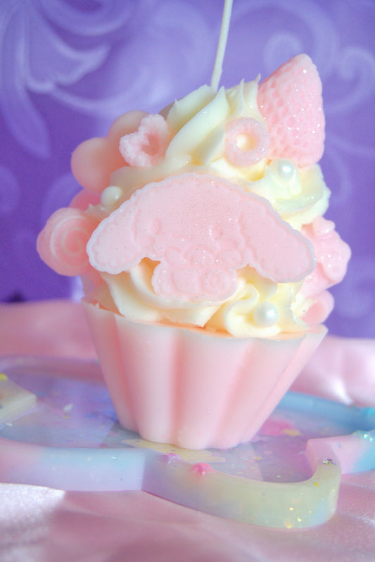 Pink Cinnamoroll Cupcake Candle