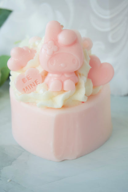 Large Melody Valentine Heart Cake Candle