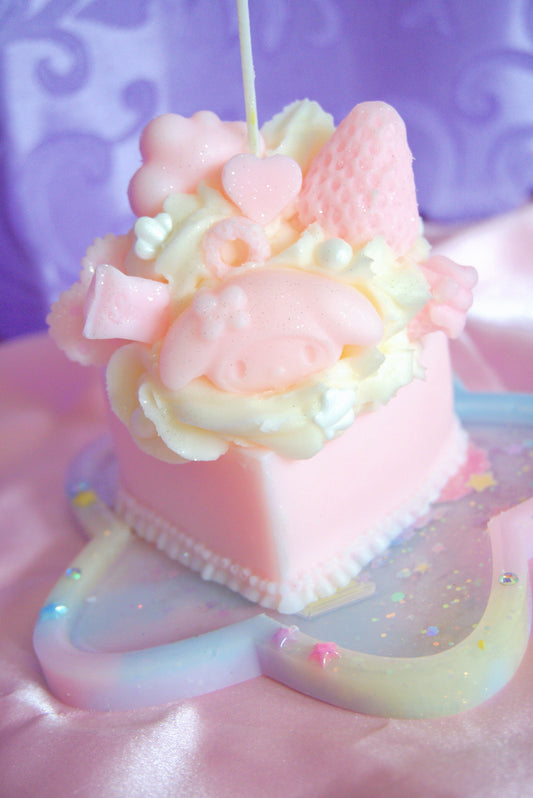 Melody Heart Cake Candle