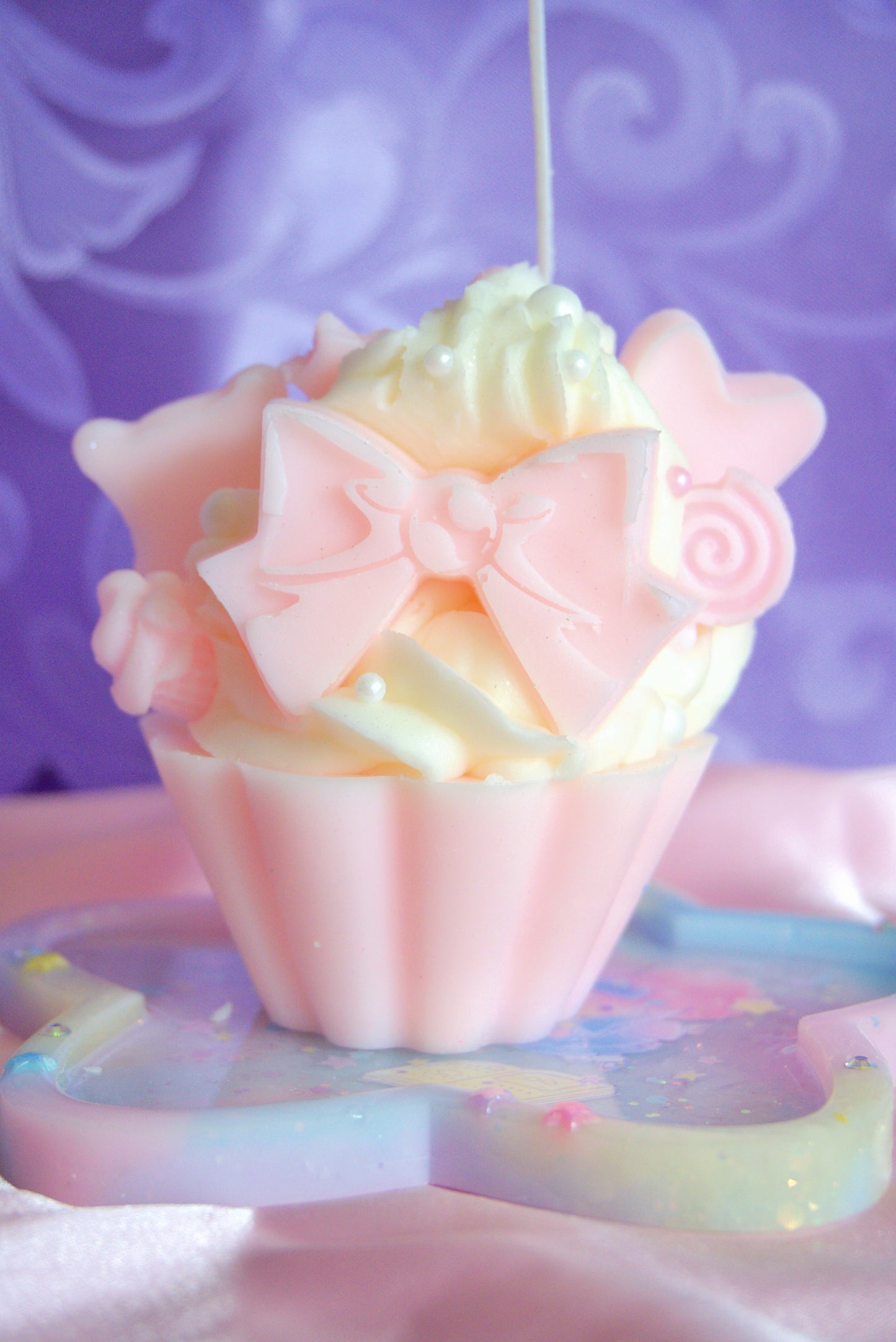 Pink Badtz-Maru Cupcake Candle