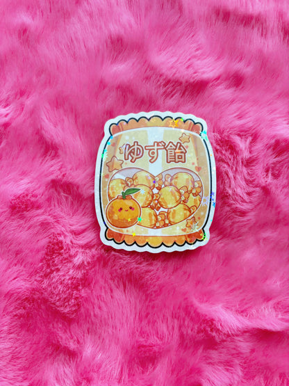 Holographic Yuzu Stickers