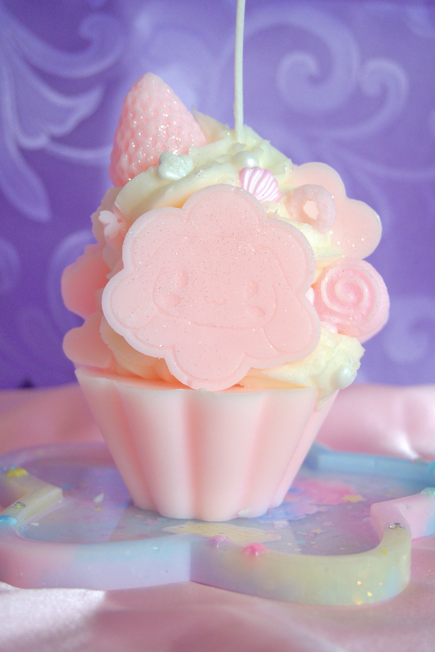 Pink Cinnamoroll Cupcake Candle