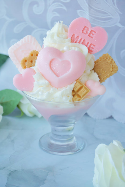 “Be Mine” Kawaii Valentine Heart Parfait Candle