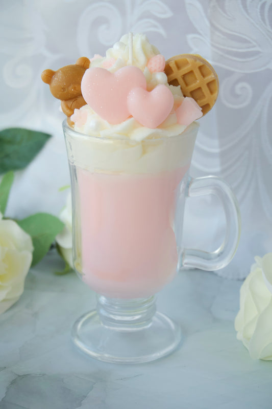 Tall Kawaii Pink Valentine Heart & Kuma Parfait