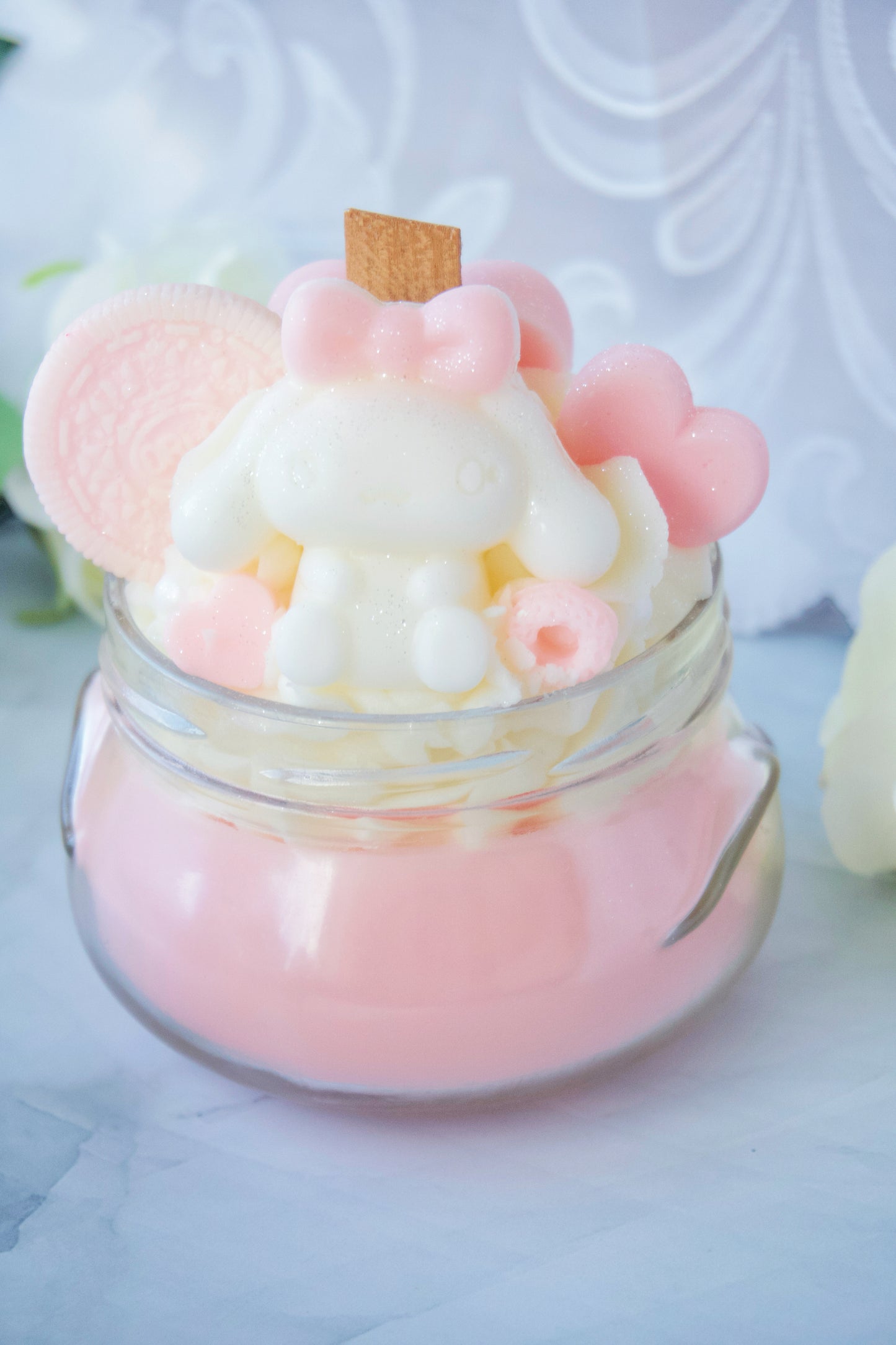 Heart Cinnamoroll Valentine Wooden Wick Parfait Candle