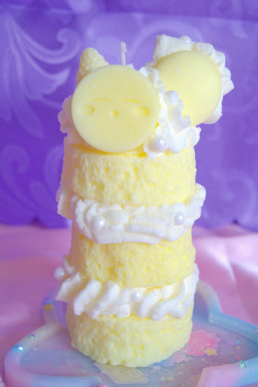 3-tier Yellow Kirby Sponge Cake Candle