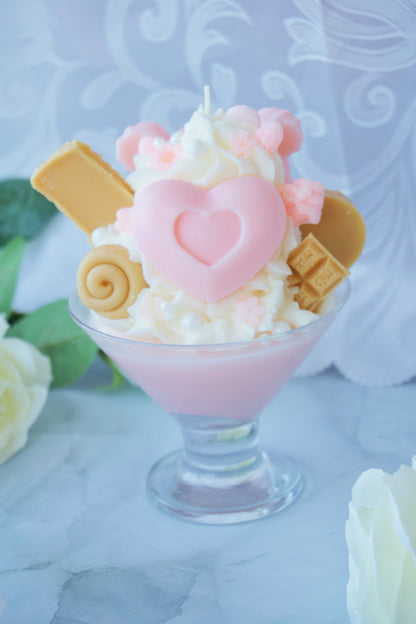 Kawaii Bear Donut Valentine Parfait Candle