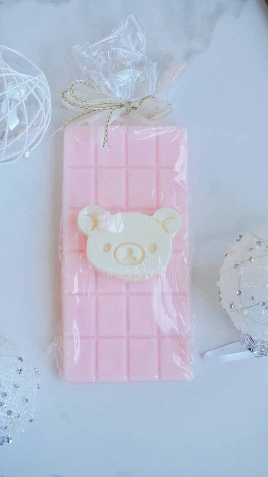 Kawaii Kuma Coquette Wax Melt Chocolate Bar — Break Apart