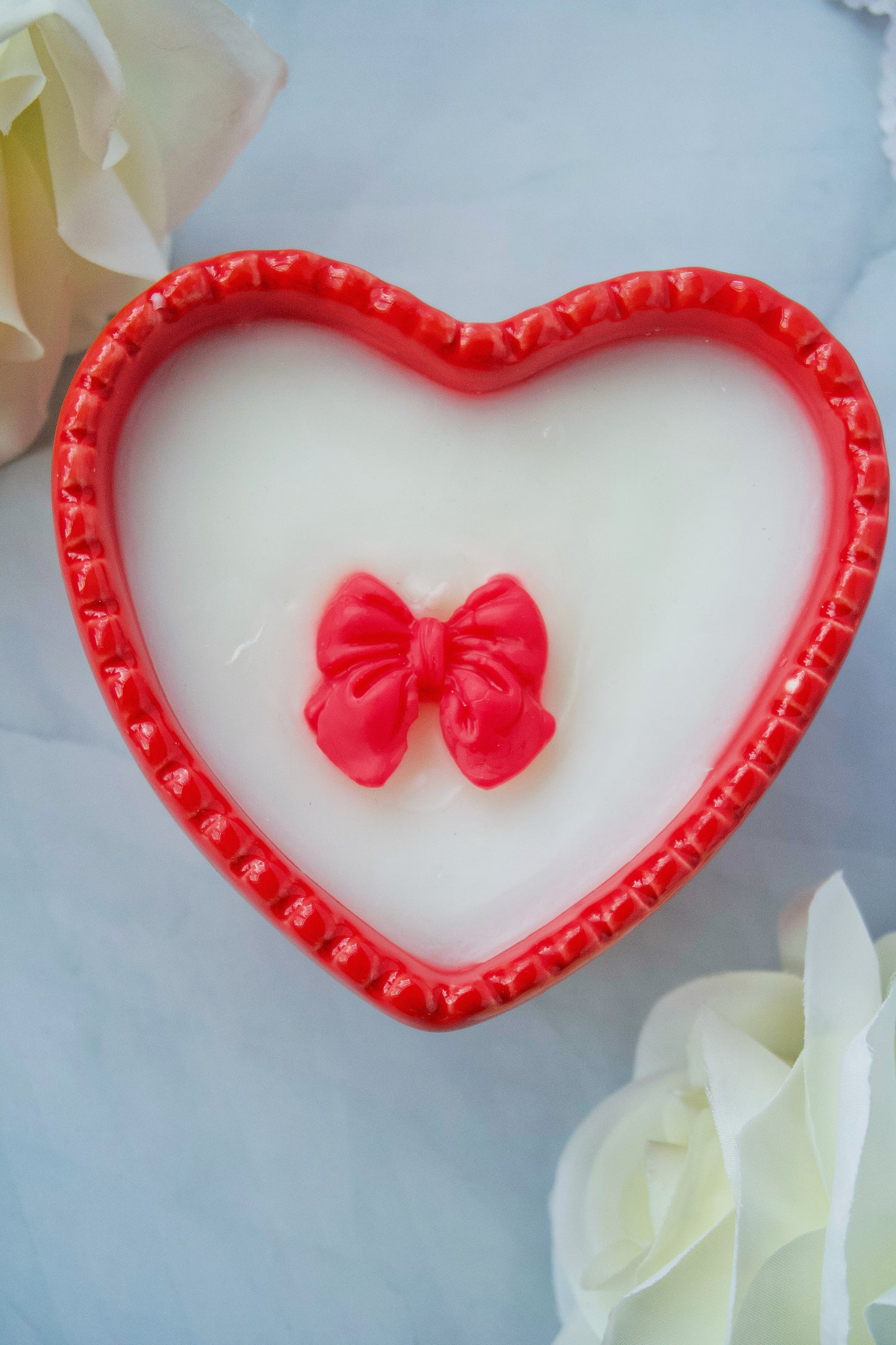 Ceramic Heart Valentine’s Candle